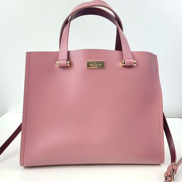 kate spade Handbags - Kate Spade Krya Arbour Hill Colorblock Two Tone Leather Crossbody Tote Bag Pink